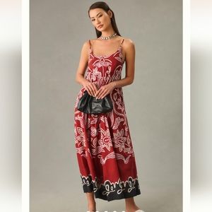 NWT Anthropologie Square Neck Pleated Dress XXS